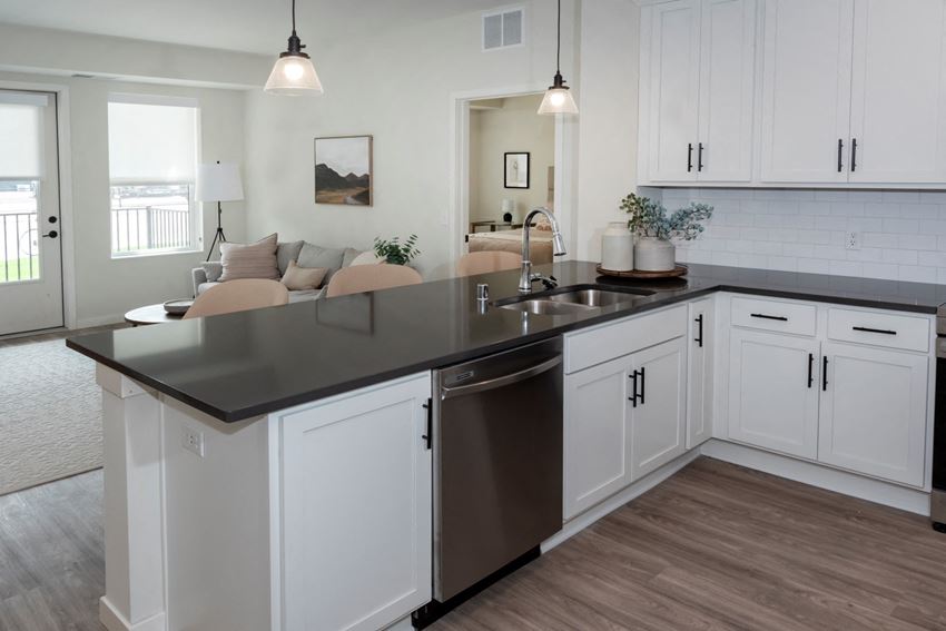 kitchen and living kitchen and living at Shady Oak Crossing, Minnesota, 55343