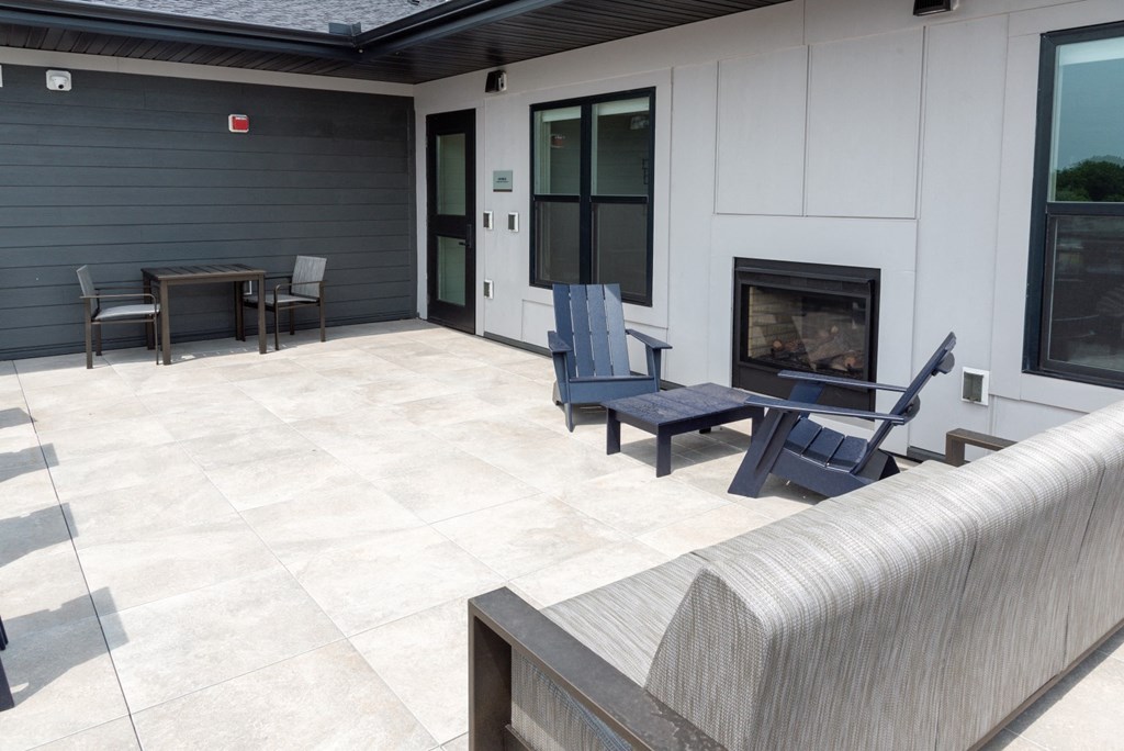Sky deck with fireplace  at Shady Oak Crossing, Minnesota, 55343