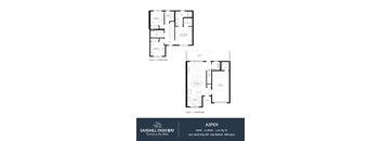 Floor plans for an apartment at Sandhill Parkway.