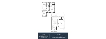 A floor plan for a 3 bedroom, 2.5 bath home at Sandhill Parkway.