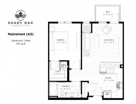 Mainstreet - A5 Floor Plan at Shady Oak Crossing, Minnetonka, Minnesota