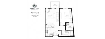 Pioneer - A4 Floor Plan at Shady Oak Crossing, Minnetonka, 55343