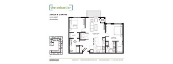 Sebastian ACC Floor Plan at The Shoreham Apartments, St Louis Park, 55416