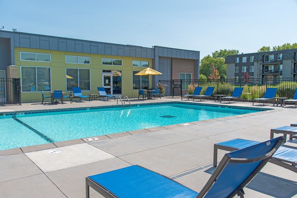 Pool area at Shorview Grand best apartments in Shoreview