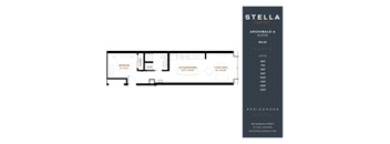 A floor plan for a Stella Residences Archibald A Alcoves.