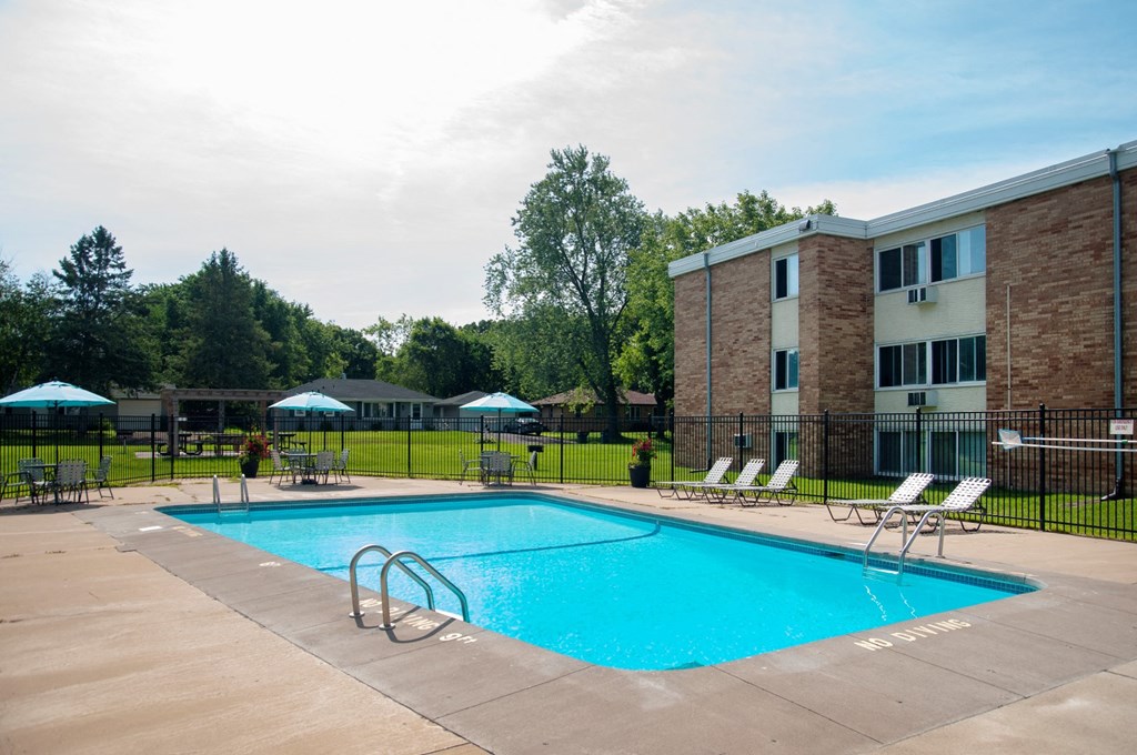 the swimming pool at our apartments