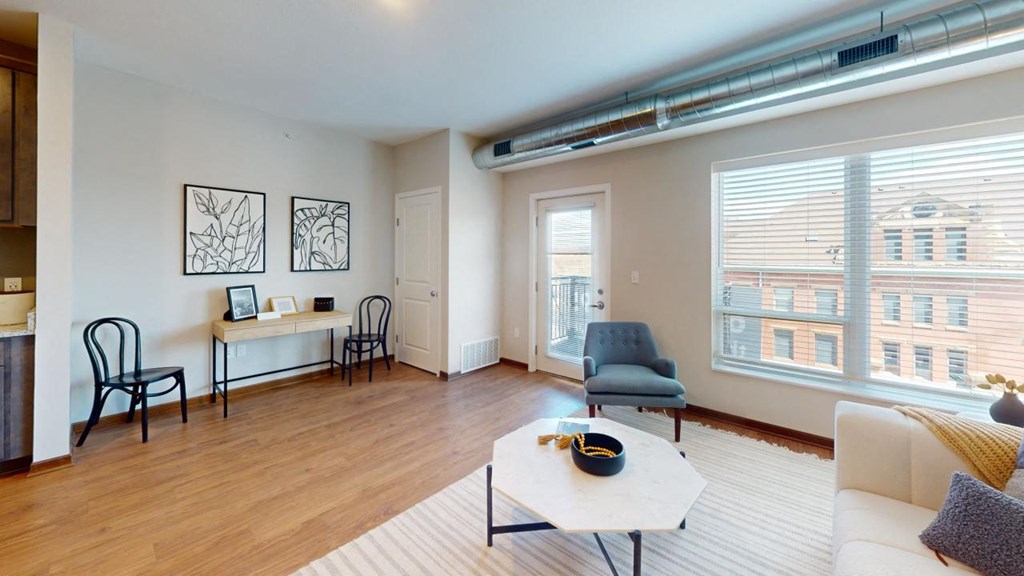 Modern Living Room at The Yards and Backyards, Minnesota