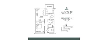 Cedarhurst - S4 Floor Plan at Grove80 Apartments, Minnesota, 55016