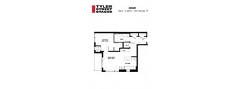 a floor plan of a house at Tyler Street Stacks, Minneapolis