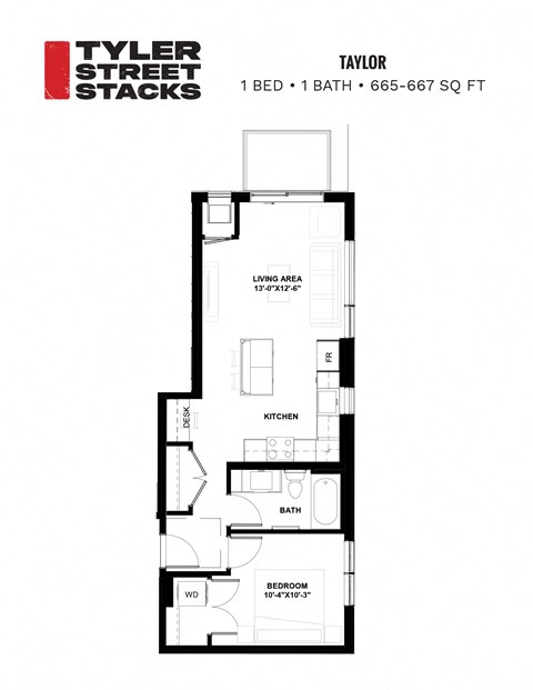 the floor plan of taylor street stacks at Tyler Street Stacks, Minneapolis, MN 55413