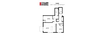 a black and white floor plan of a house at Tyler Street Stacks, Minneapolis, Minnesota 55413