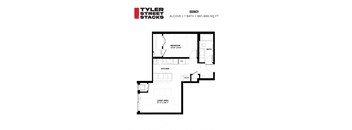 the floor plan of tiler street stacks at Tyler Street Stacks, Minneapolis, 55413