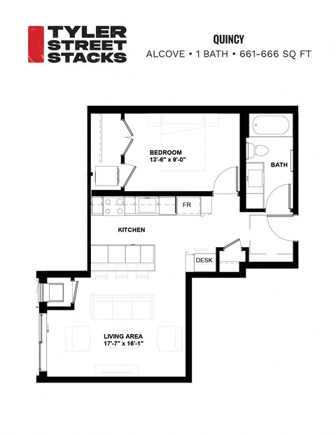 the floor plan of tiler street stacks at Tyler Street Stacks, Minneapolis, 55413