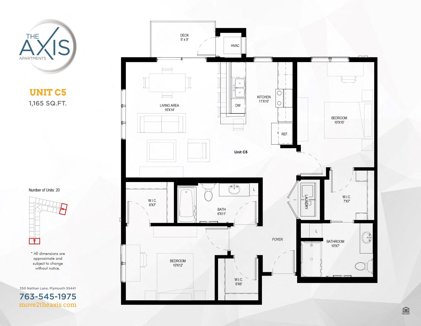 Unit C5 Floorplan at The Axis