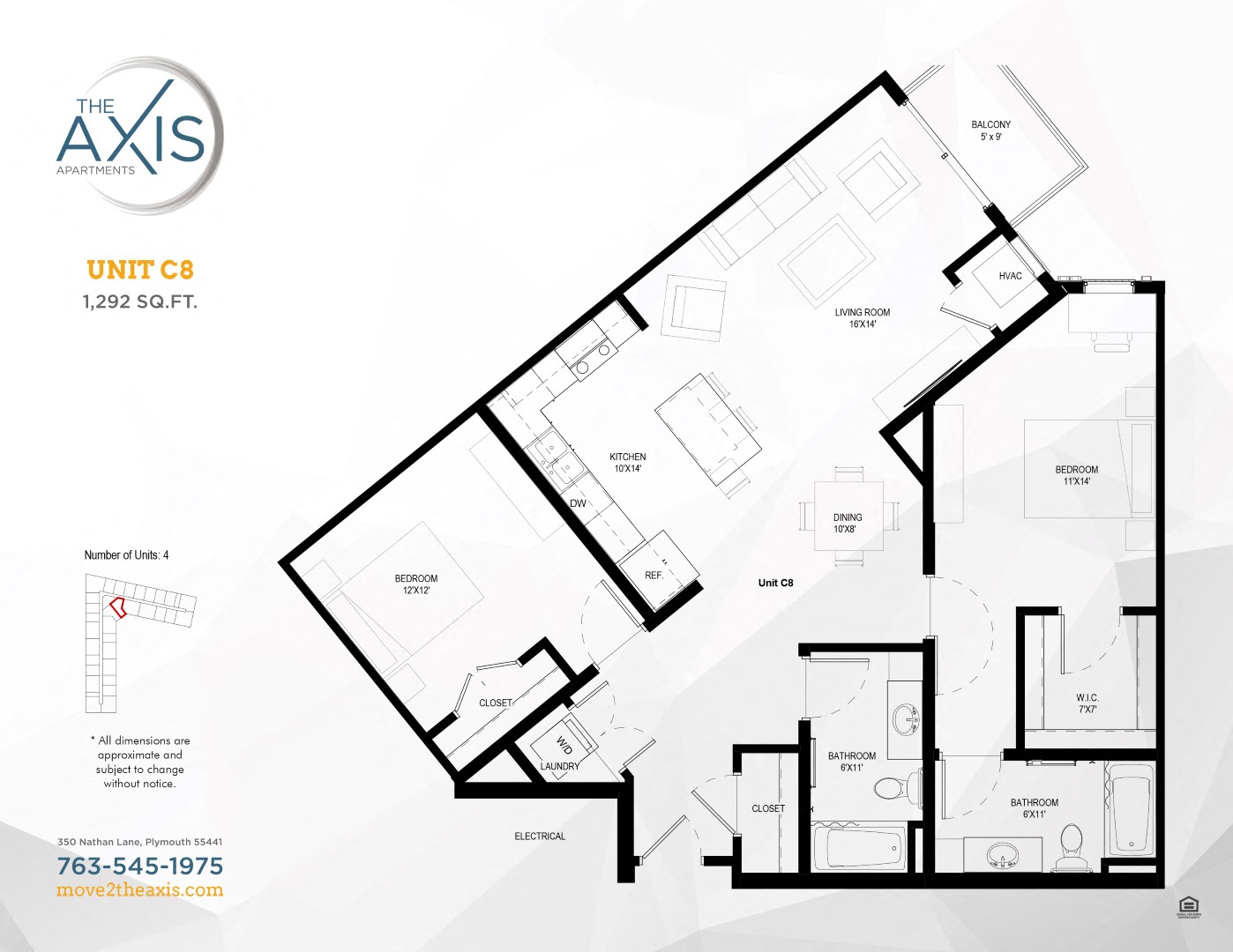 Unit C8 Floorplan at The Axis