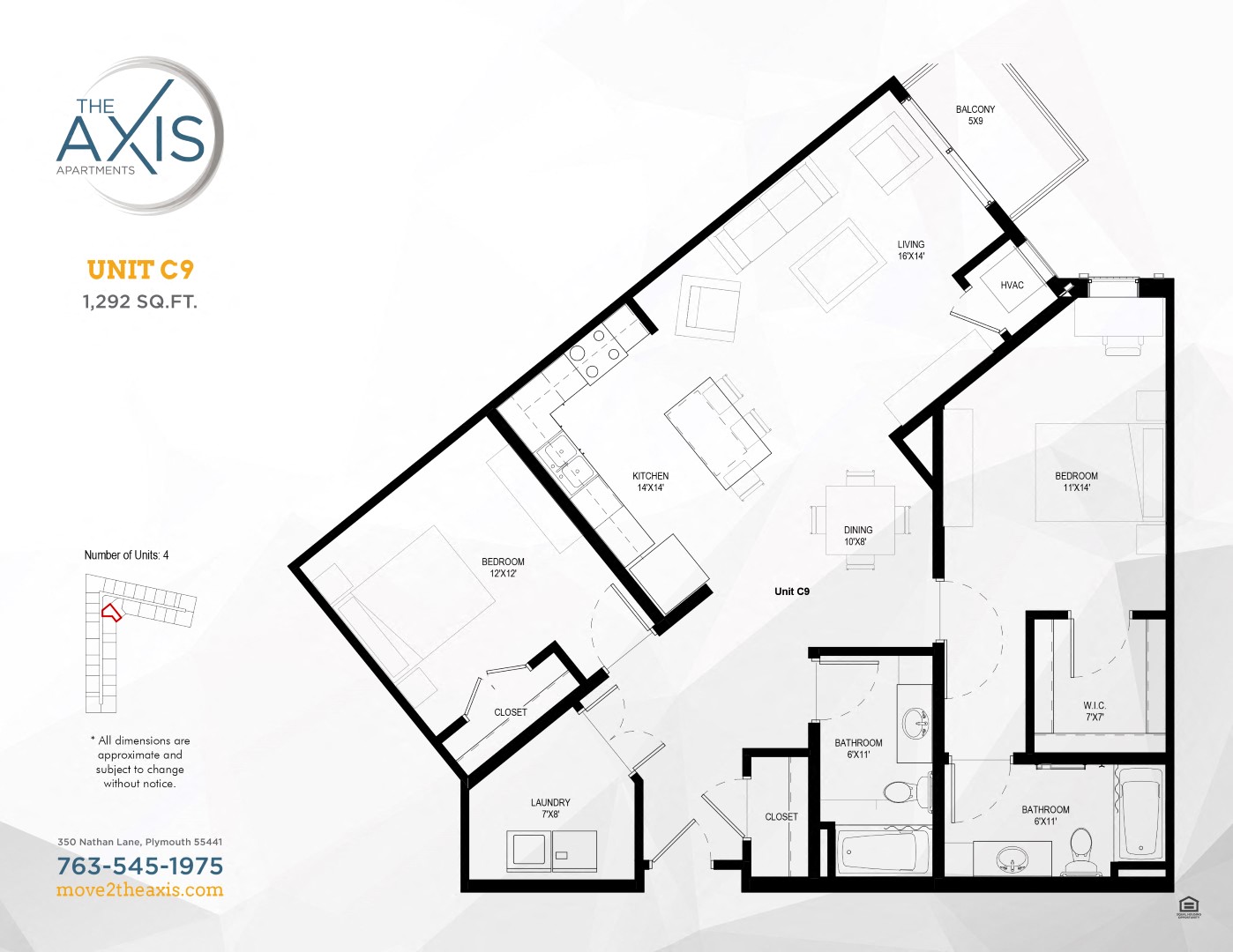 Unit C9 Floorplan at The Axis