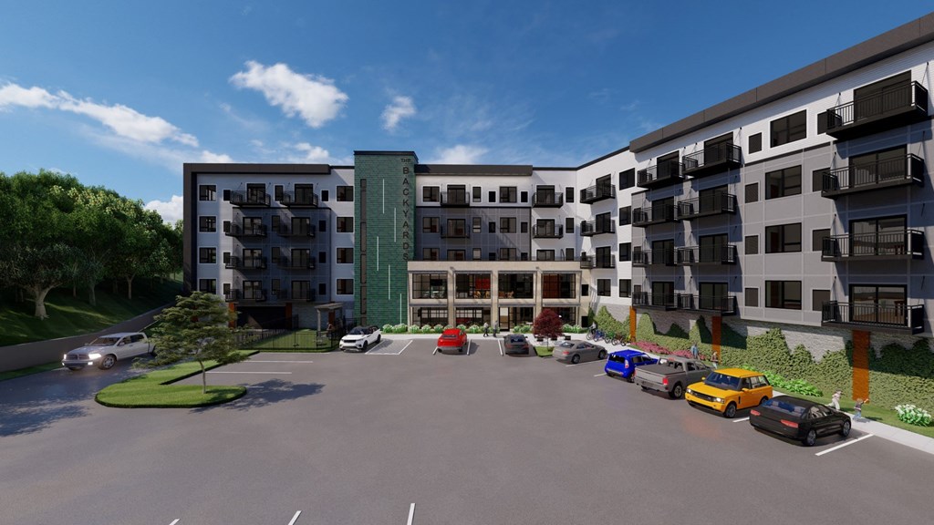 Interior parkingat The Yards, South St. Paul, MN, 55075