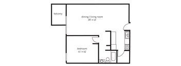 The Highland Floor Plan at The Tarnhill, Bloomington, 55437