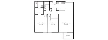 The Penn Floor Plan at The Tarnhill, Bloomington, Minnesota