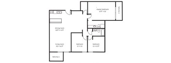 The Tarnhill Floor Plan at The Tarnhill, Bloomington