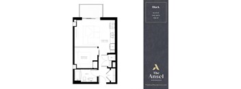 Alcove Black Floor Plan at The Ansel Residences, Minnesota