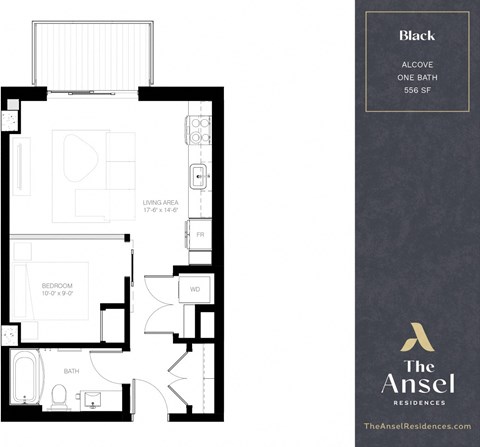 Alcove Black Floor Plan at The Ansel Residences, Minnesota