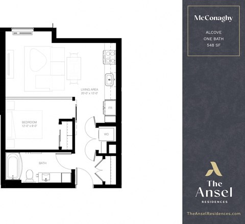 Alcove McConaghy Floor Plan at The Ansel Residences, Vadnais Heights, MN, 55126