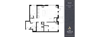 the floor plan of the amiss apartments  at The Ansel Residences, Vadnais Heights, 55126