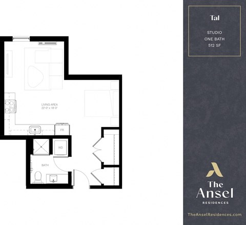 floor plan  the ansel apartments  670 sq ft  at The Ansel Residences, Vadnais Heights