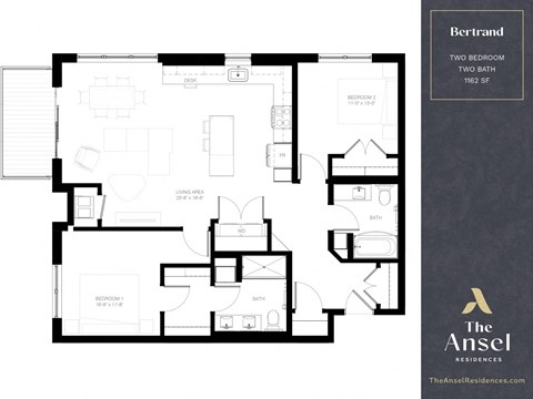 Bertrand Floor Plan at The Ansel Residences, Vadnais Heights, MN, 55126