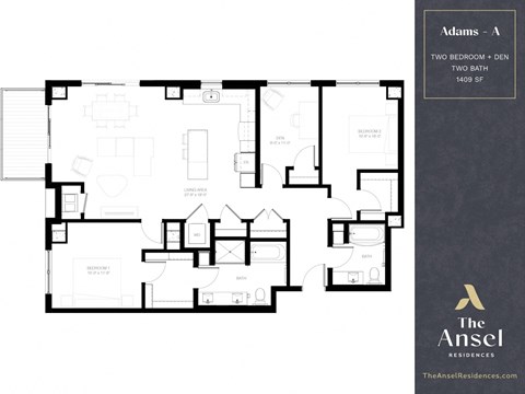 Adams-A Floor Plan at The Ansel Residences, Vadnais Heights, MN, 55126