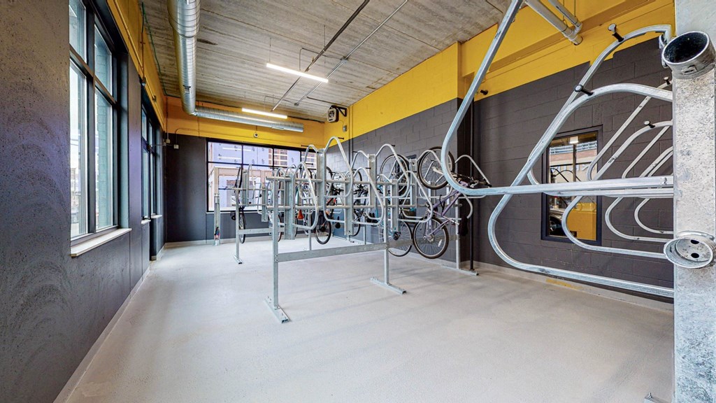 Bike Storage Room at The Arlow on Kellogg, St Paul, MN, 55102