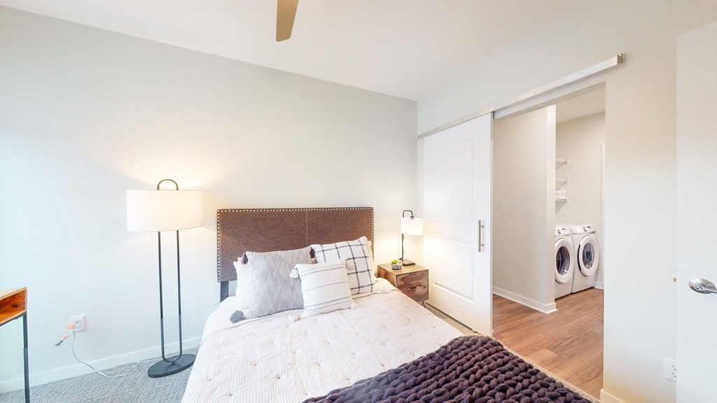 Model Bedroom at The Arlow on Kellogg, St Paul, MN, 55102