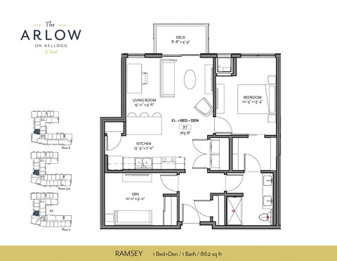 Ramsey Floor Plan at The Arlow on Kellogg, Minnesota