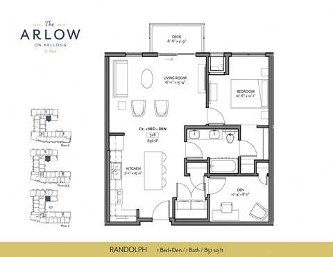 Randolph Floor Plan at The Arlow on Kellogg, Minnesota