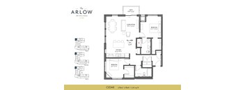 Cedar Floor Plan at The Arlow on Kellogg, Minnesota