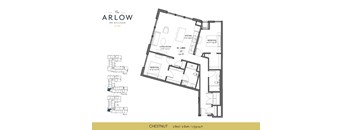 Chestnut Floor Plan at The Arlow on Kellogg, St Paul, 55102