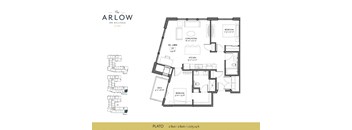 Plato Floor Plan at The Arlow on Kellogg, St Paul, MN, 55102