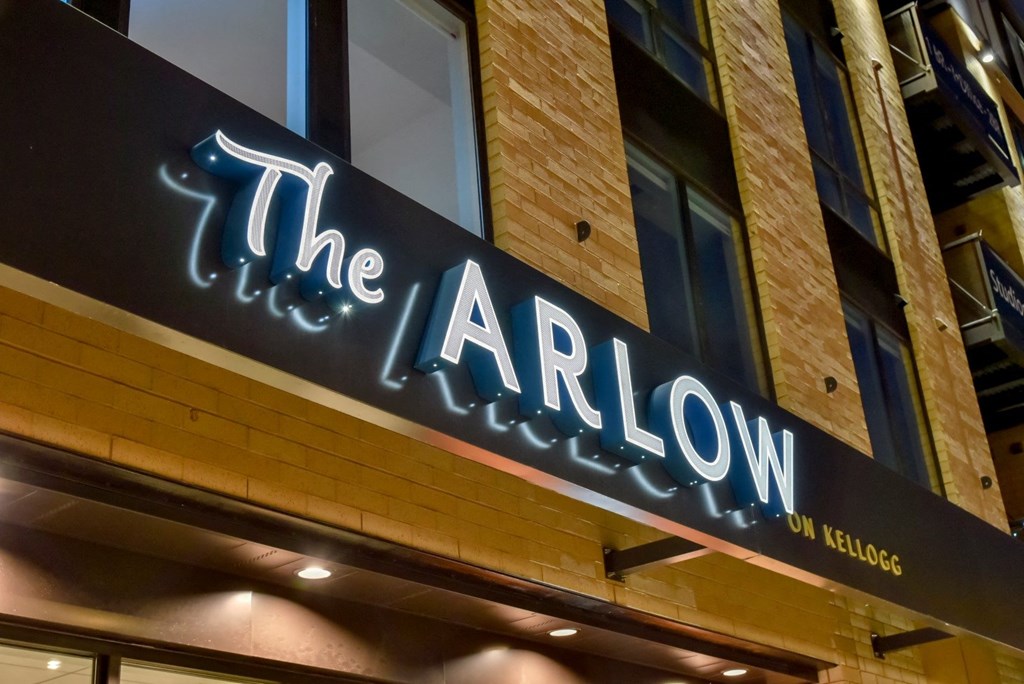 Signage at The Arlow on Kellogg, St Paul, MN, 55102