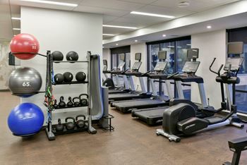 Fitness Center With Modern Equipment at The Arlow on Kellogg, Minnesota, 55102