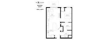 Mustang Floor Plan at The Exchange Apartments, New Brighton, 55112