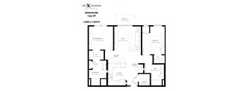 Berkshire Floor Plan at The Exchange Apartments, New Brighton