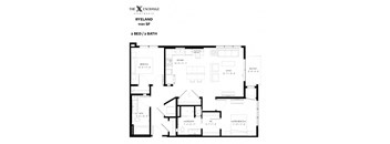 Ryeland Floor Plan at The Exchange Apartments, New Brighton, MN