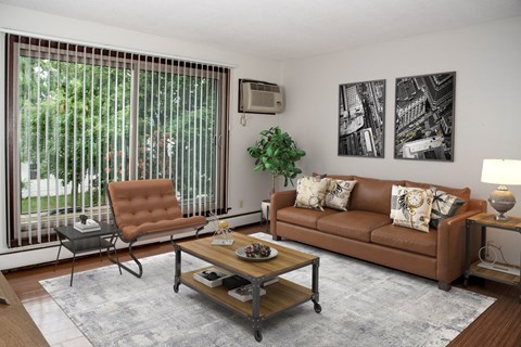 Main Living Room at The Fremont Apartments, Minneapolis, MN, 55408