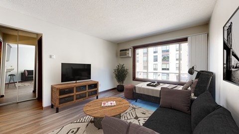 Open Living Room at The Fremont Apartments, Minneapolis, MN, 55408