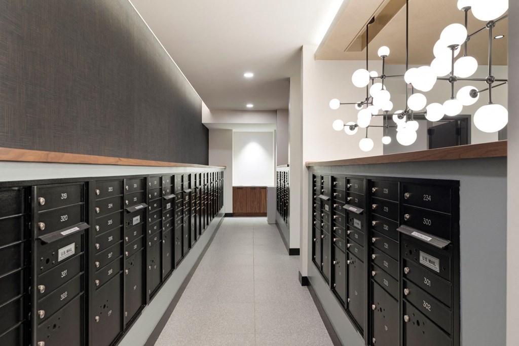 Package Receiving Boxes  at The Hill Apartments, Minnesota