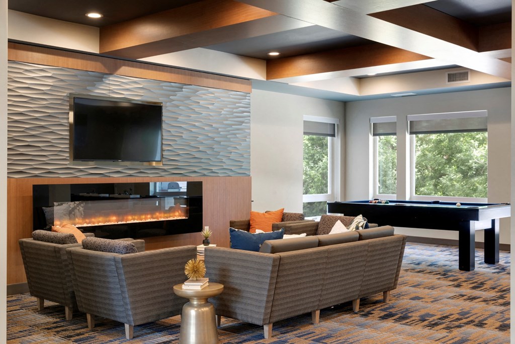 Clubroom group seating area at The Liberty Apartments in Golden Valley