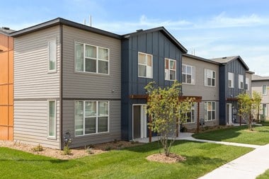 Town home exterior at The Liberty Apartments in Golden Valley, Minnesota