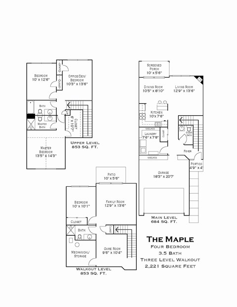 the maple floor plan layout