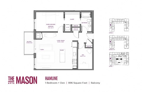 Hamline Floor Plan at The Mason, St. Paul, MN